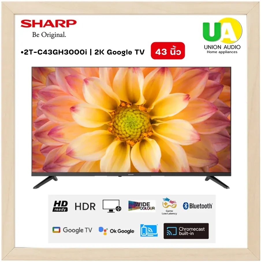 LED TV SHARP GOOGLE TV รุ่น 2T-C43GH3000X 2K Full-HD Resolution with HDR ชาร์ป ทีวี 43" / SHARP LED GOOGLE TV 4T-C50HJ60