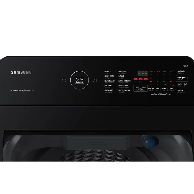 SAMSUNG เครื่องซักผ้าฝาบนพร้อมติดกล่องหยอดเหรียญ รุ่น WA10CG4545BYST ความจุ 10กิโลกรัม ระบบอินเวอร์เตอร์ ซัมซุง