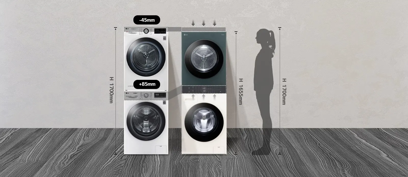 LG Wash Tower ซักผ้า 14 กก. และอบผ้า 10 กก. รุ่น WT1410NHEG ระบบ AI DD™ พร้อม Smart WI-FI control ควบคุมสั่งงานผ่านสมาร์