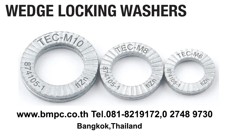 Schnorr, Disc spring, แหวนสปริงแผ่น, แหวนล๊อกคู่กันคลาย, Wave washer, แหวนกะทะ, Serrated Safety Washers, Disclock washer