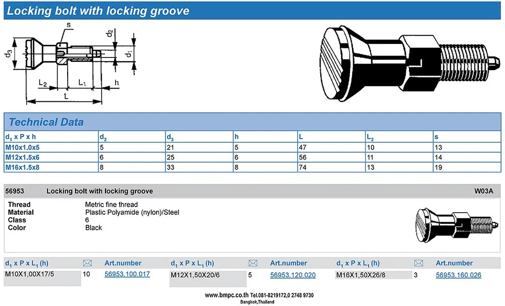 Locking bolt, Index plunger, Plunger with pin, สลักล๊อกตำแหน่ง, Plug indexing, Disc spring