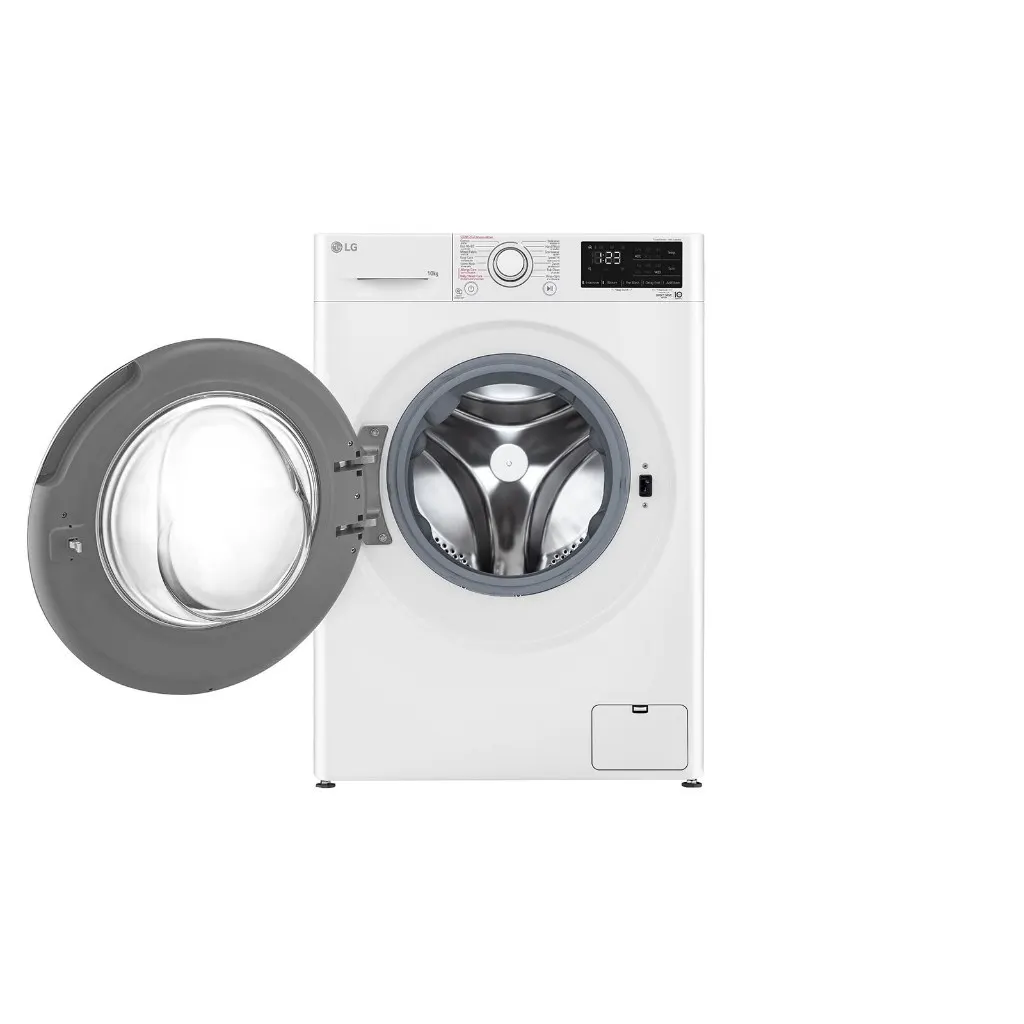 LG FV1410S5WG1 เครื่องซักผ้าฝาหน้า 10 กก AI DD ซักสะอาด ประหยัดไฟ ระบบ Inverter Direct Drive เครื่องซักผ้า LG FV1410S5WG