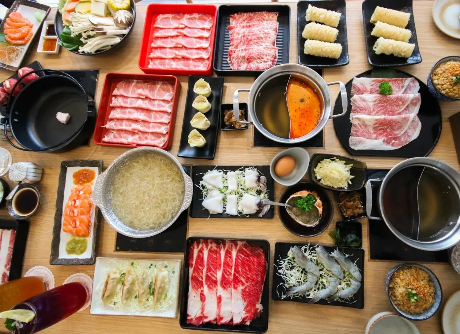 NJ Shabu Premium บางแสน อ่างศิลา ชาบูพรีเมียม เนื้อ หมู ซีฟู้ด
