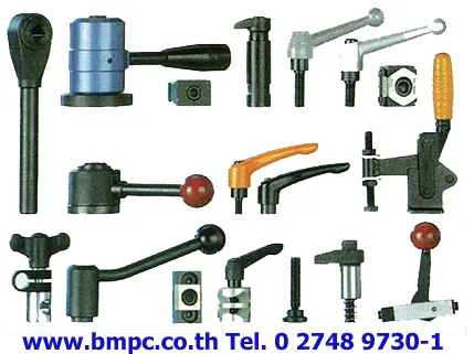 Knob, Clamp lever, ด้ามขัน, Ball plunger, สกรูตัวหนอนปลายลูกปืน, locking bolt, Hand wheel, Indexing plunger, locking
