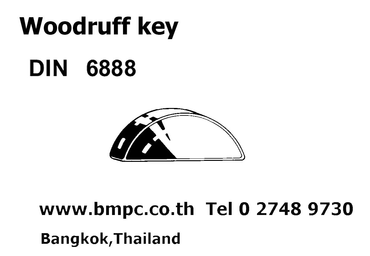 ลิ่มครึ่งวงกลม, Woodruff Key, pin, ลิ่มวงเดือน, ลิ่มปลายเพลา, สลักพระจันทร์เสี้ยว, Disc spring, ซ่อมเกลียว, Fine U Nut