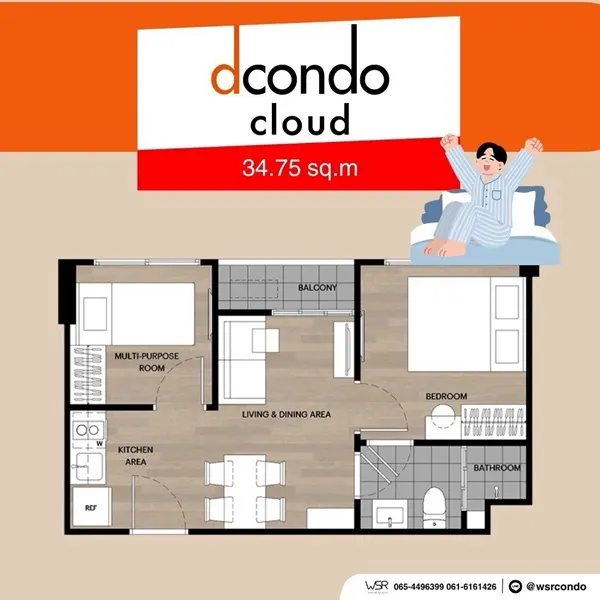 ขายคอนโดใหม่ dcondo cloud Don Mueang ใกล้สนามบินดอนเมือง, รถไฟฟ้า,สนามบิน เดินทางสะดวก โทร 0829946364