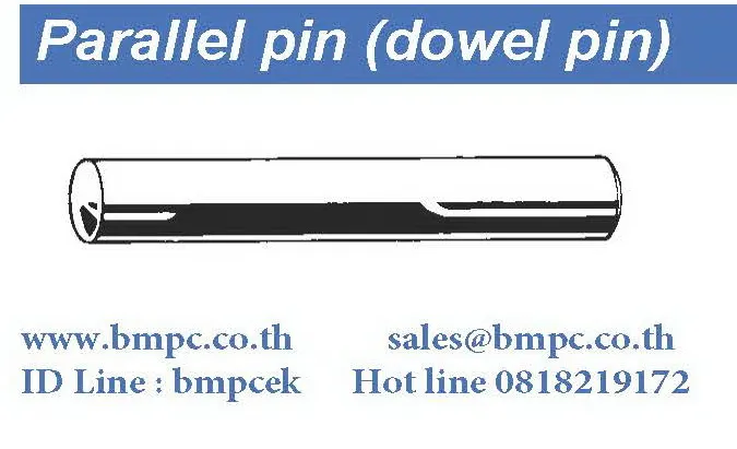 Taper pin, DIN1B, ISO2339B, ลิ่มเทเบอร์ เหล็ก, สแตนเสล  ขนาด 1-16 mm.