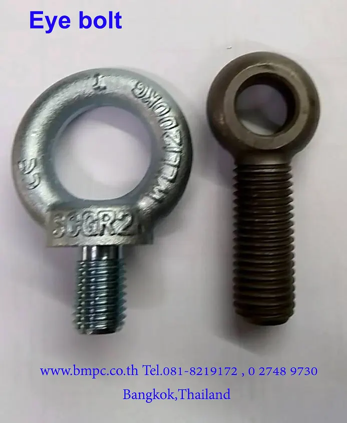 Eye bolt, Eye nut, lifting eye bolt, หูยกเครื่องจักร, Amecoil thread insert, Schnorr disc spring, Fujiclok U NUT