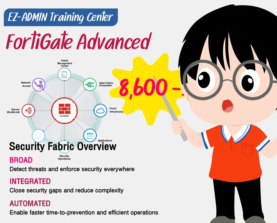 หลักสูตรอบรม FortiGate Next Generation Firewall level 1