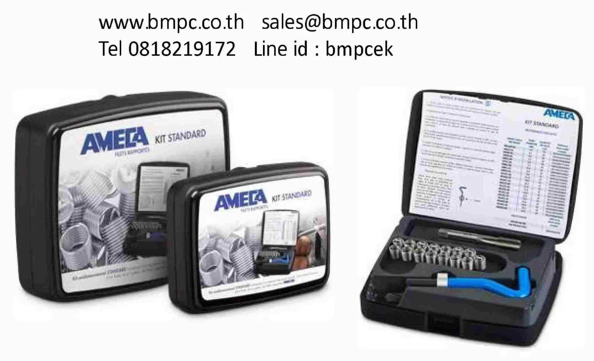 Amecoil Multidimension kit, ชุดซ่อมเกลียว, wire thread insert, ชุดซ่อมเกลียว Amecoil  กล่องรวม  5 ขนาด