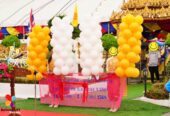 ร้านลูกโป่งพัทยาBalloonART Pattaya  รับจัดซุ้มลูกโป่ง เสาตัดริบบิ้น ป้ายผ้าแพรเปิดงาน โทร. 0661585244