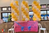 ร้านลูกโป่งพัทยาBalloonART Pattaya  รับจัดซุ้มลูกโป่ง เสาตัดริบบิ้น ป้ายผ้าแพรเปิดงาน โทร. 0661585244