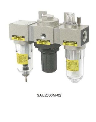 SAU200-02BG SKP Filter regulator 3 unit size 1/4″ Manaul ปรับมือ pressure 0-10 bar(kg/cm2) 150psi จากเกาหลี