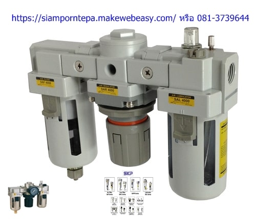 SAU600-10BG SKP Filter regulator 3 unit size 1″ Manaul ปรับมือ pressure 0-10 bar(kg/cm2) 150psi