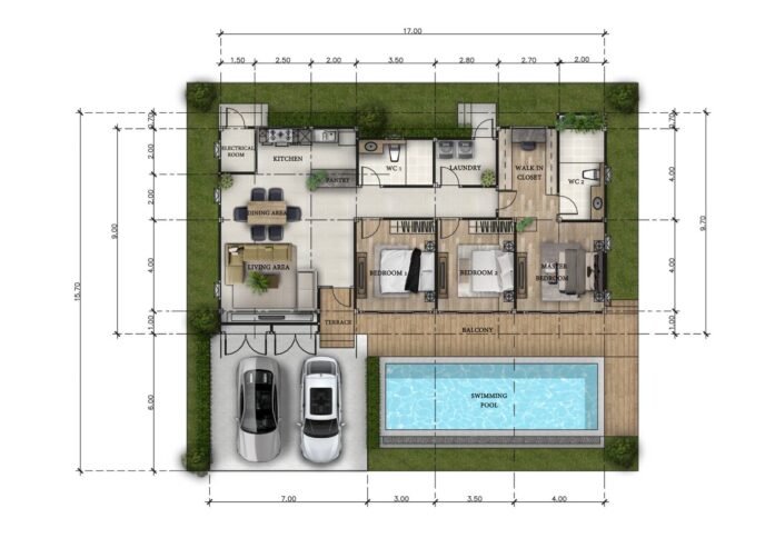 P-1 ขายบ้านในโครงการสร้างใหม่ คฤห์ ณ หัวหิน ในราคาเริ่มต้นที่ 4.515 ล้านบาท